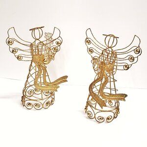 Set of 2 Glitter Christmas Angels